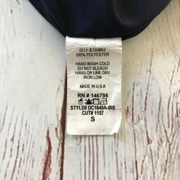 The Impeccable Pig Navy Floral Cut-Out Sleeveless Dress Size Small - Picture 7 of 7